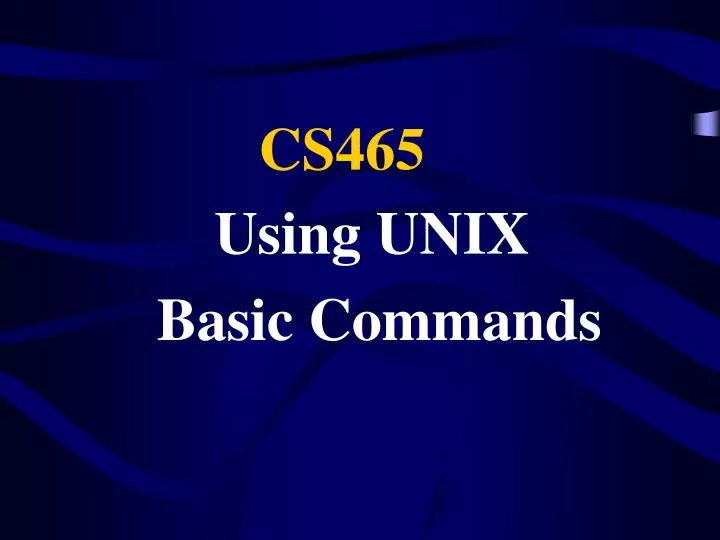 using unix basic commands