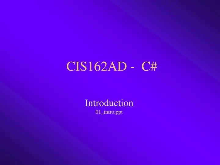 cis162ad c