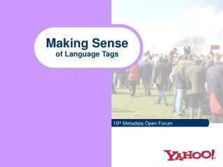 Making Sense of Language Tags