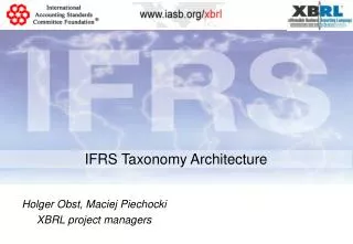IFRS Taxonomy Architecture