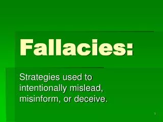 Fallacies: