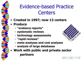 Evidence-based Practice Centers