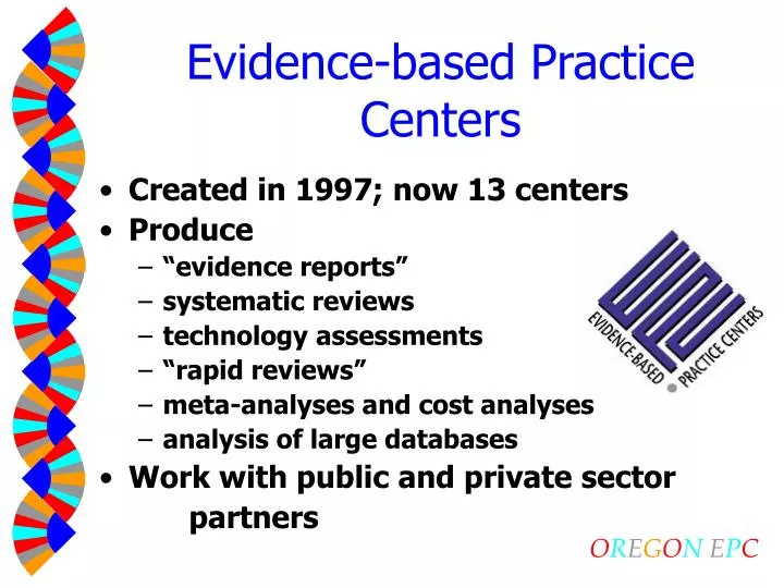 evidence based practice centers