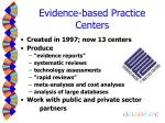 Evidence-based Practice Centers - slide 1