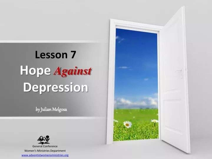 lesson 7 hope against depression