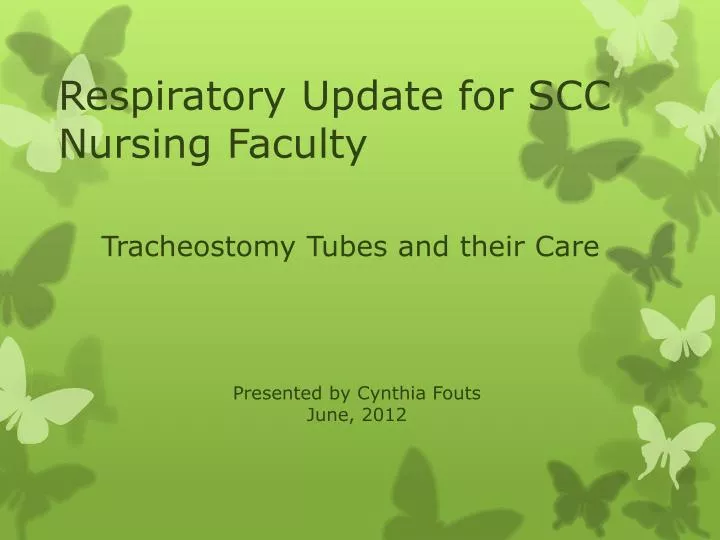 respiratory update for scc nursing faculty