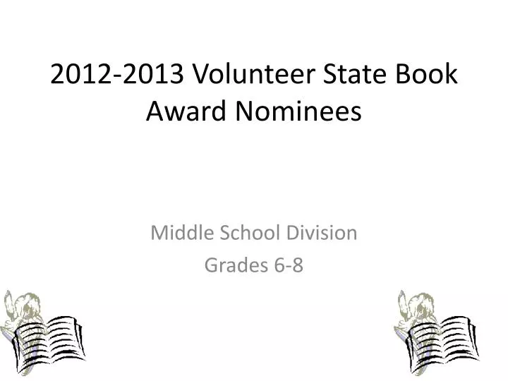 2012 2013 volunteer state book award nominees
