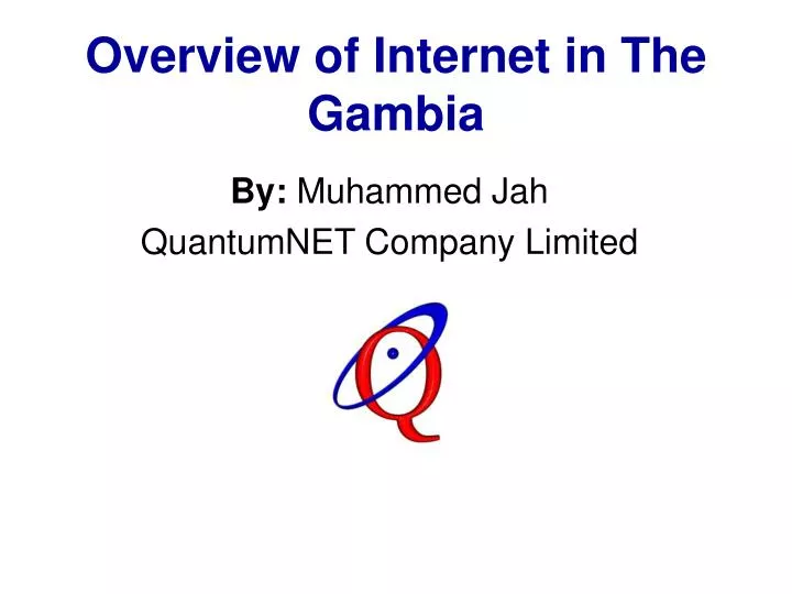 overview of internet in the gambia