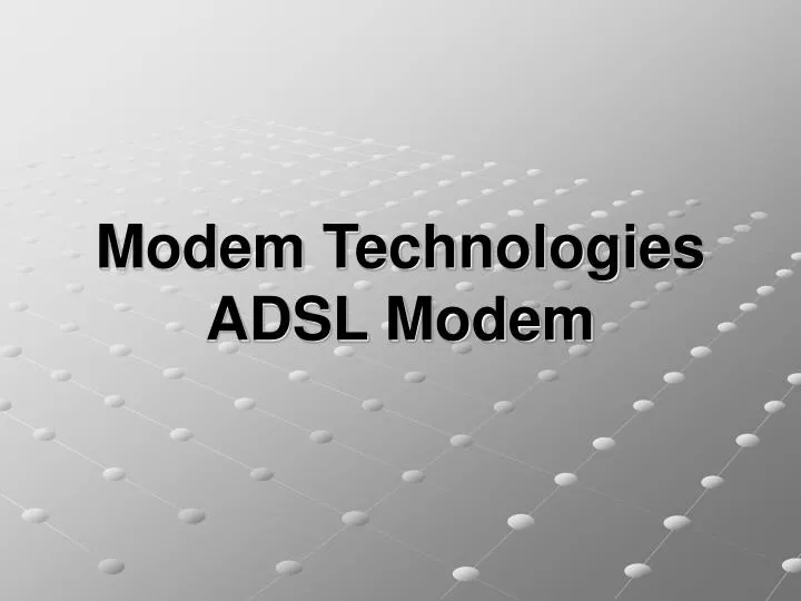 modem technologies adsl modem