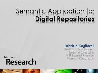 Semantic Application for Digital Repositories
