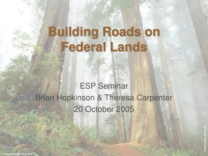 building roads on federal lands