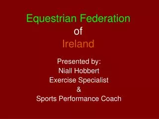Equestrian Federation of Ireland