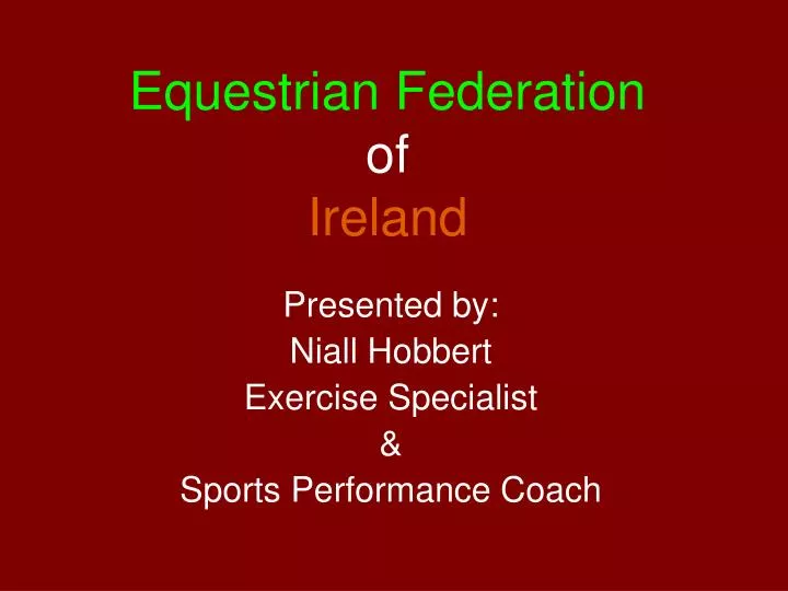equestrian federation of ireland