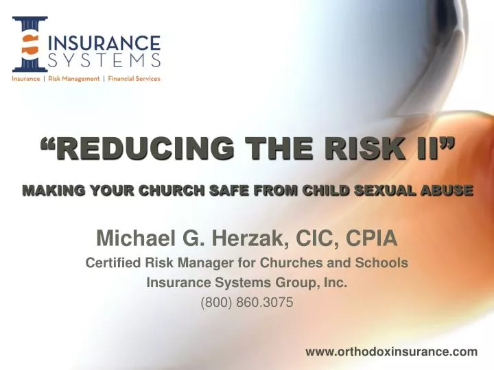 reducing the risk ii making your church safe from child sexual abuse