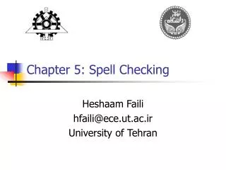 Chapter 5: Spell Checking