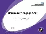 Community engagement - slide 1