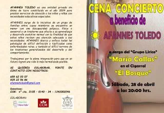 cena concierto
