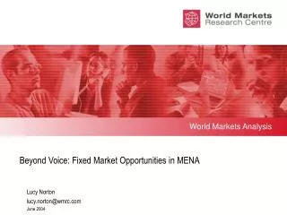 Beyond Voice: Fixed Market Opportunities in MENA