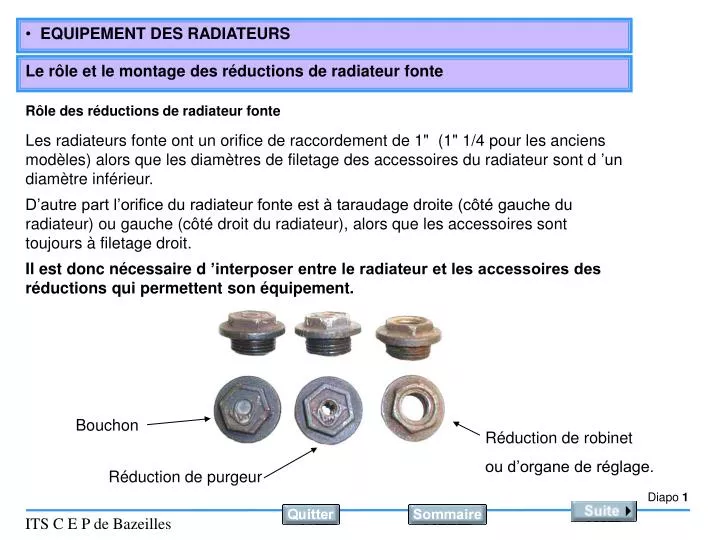 r le des r ductions de radiateur fonte