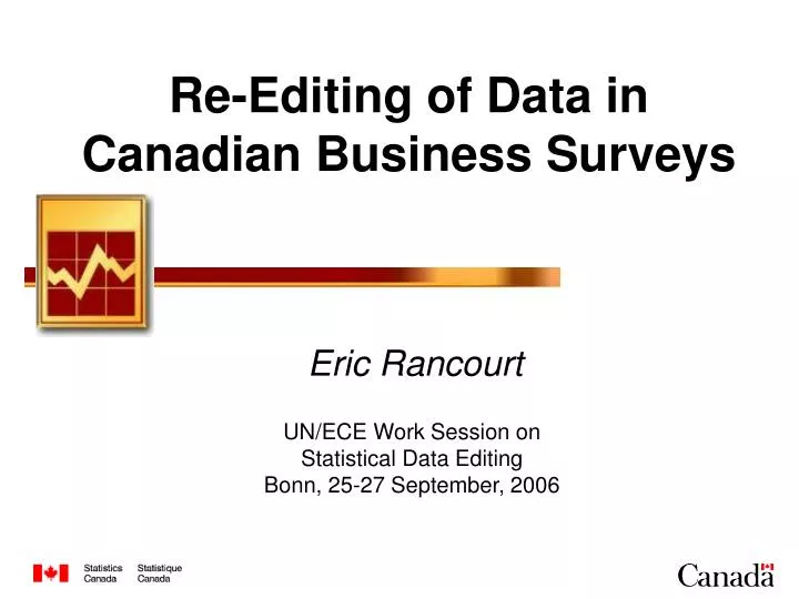 re editing of data in canadian business surveys