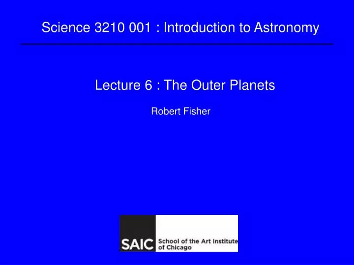 lecture 6 the outer planets