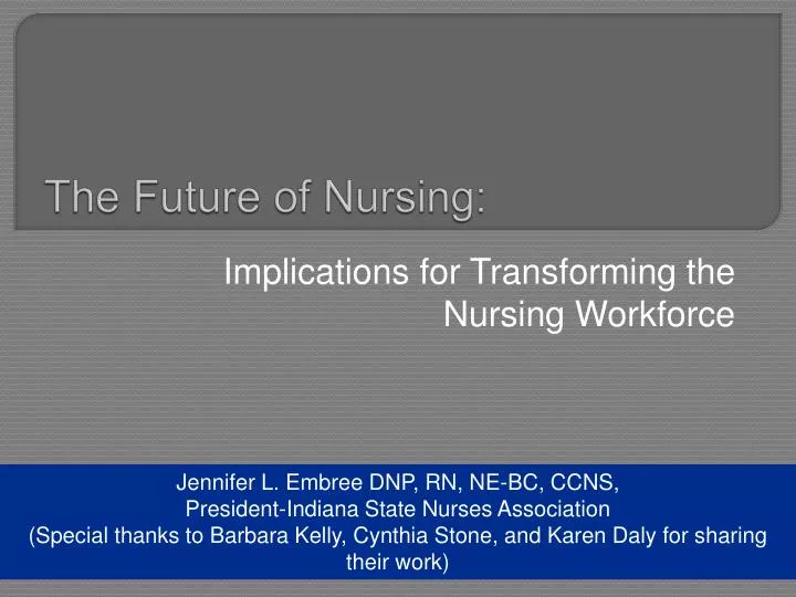 the future of nursing