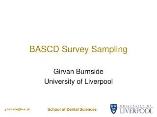 BASCD Survey Sampling