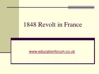 1848 Revolt in France
