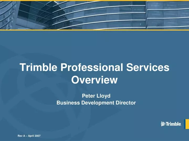 trimble professional services overview