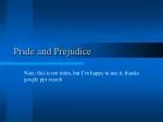 Pride and Prejudice - slide 1