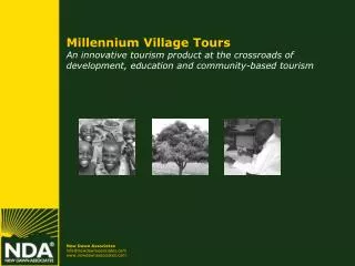 Millennium Village Tours An innovative tourism product at the crossroads of development, education and community-based t