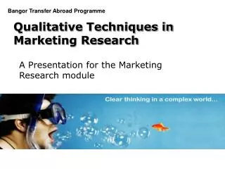 Qualitative Techniques in Marketing Research
