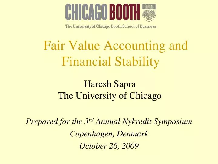 fair value accounting and financial stability