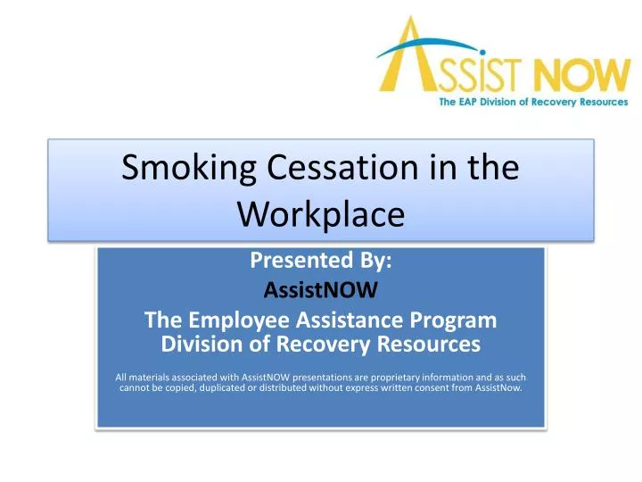 smoking cessation in the workplace