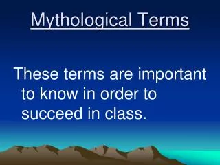 Mythological Terms