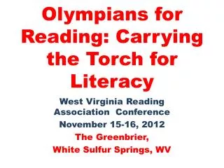 Olympians for Reading: Carrying the Torch for Literacy