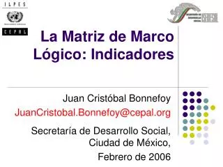 la matriz de marco l gico indicadores