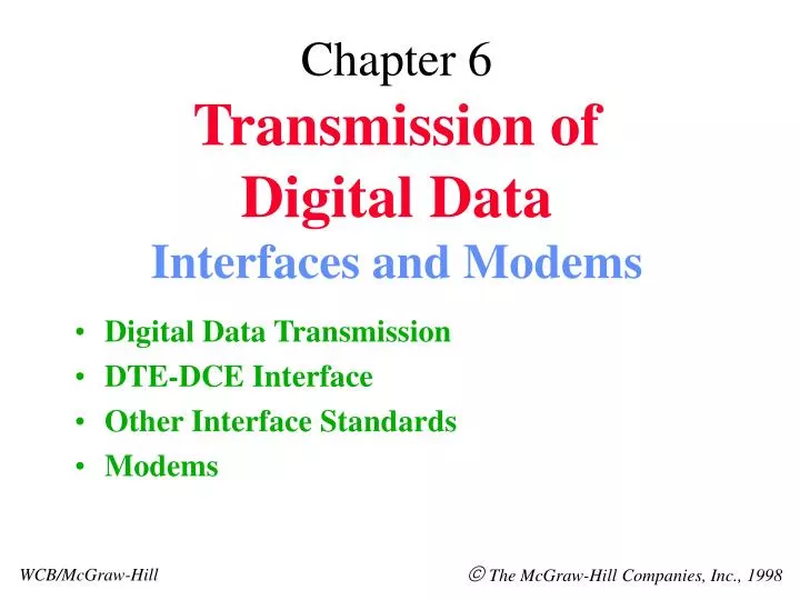 chapter 6 transmission of digital data interfaces and modems