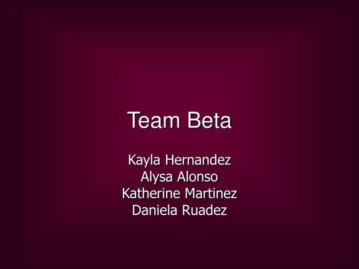 team beta