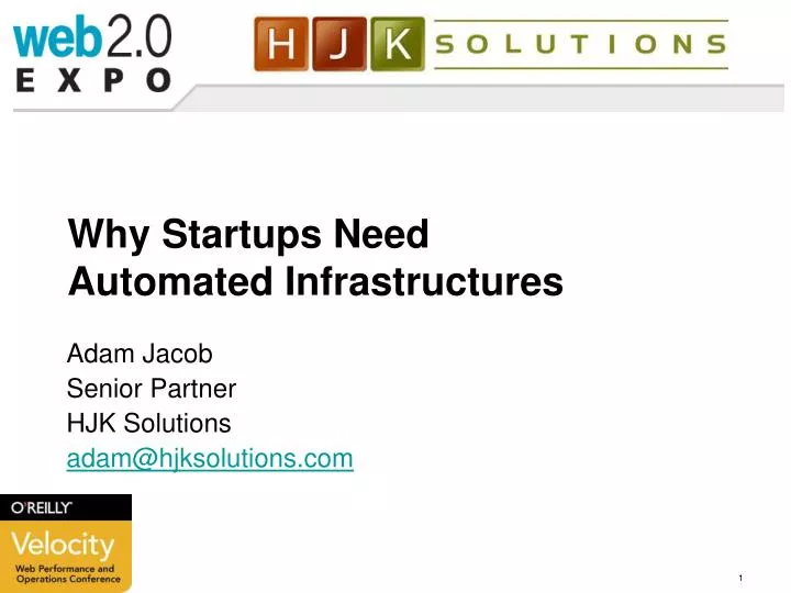 why startups need automated infrastructures