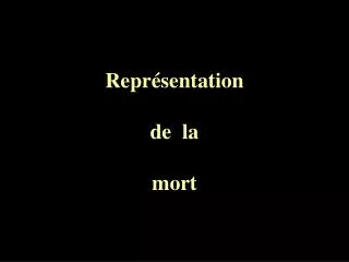 repr sentation de la mort