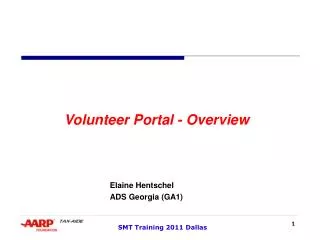 Volunteer Portal - Overview