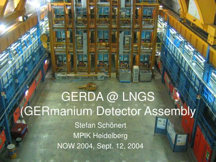 gerda @ lngs germanium detector assembly