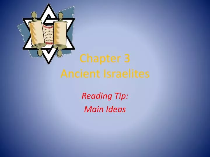 chapter 3 ancient israelites