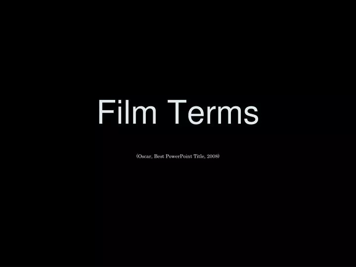 film terms