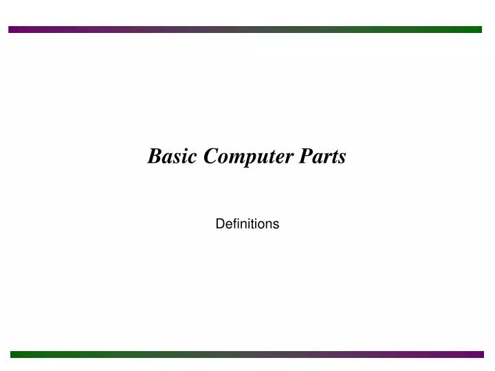 basic computer parts