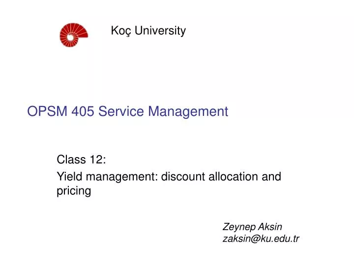 opsm 405 service management