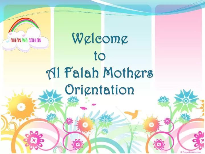 welcome to al falah mothers orientation