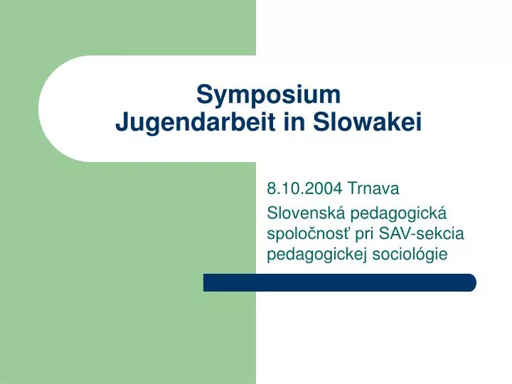 symposium jugendarbeit in slowakei