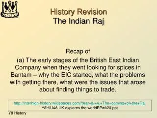 History Revision The Indian Raj